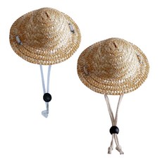 블럭마트 애견 고양이 밀짚모자, 랜덤 발송, 1개