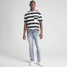 갭 남성용 소프트 웨어 디스트레스드 진 인 스키니 핏 WITH 갭플랙스