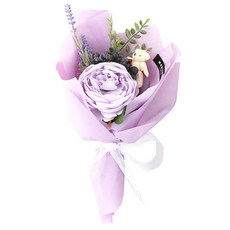 MORIANN 人造牡丹花單支花束, 牛奶紫