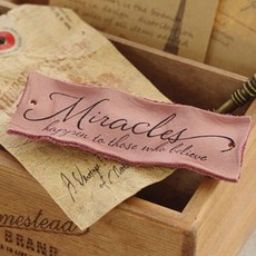 HAPPY BEARS 奇蹟水洗皮革標籤, 煙燻粉, 2個