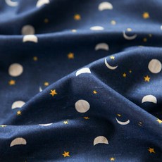 夜晚星空雙重印花20支棉布, 海軍