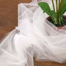 裙襬紗網布料, 白色