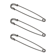 Hasgeraim 裝飾髮夾 10 cm, 金屬灰色, 3個