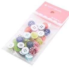 HAPPY BEARS Cohas ID 雙向混色鈕扣 10mm, 混合顏色, 1個