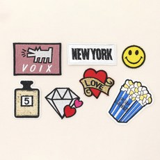 Kohasa ID縫製式布貼 7種組, 1套, 混色