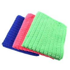 超細纖維棋盤格抹布 中型 隨機出貨, 10個