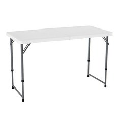 LIFETIME 경량 접이식 야외테이블, 화이트 + 그레이
