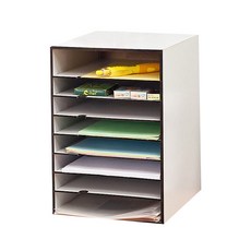 4MERIT 文件整理盒, 8層, 白色