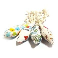 고양이 미니 캣닢 쿠션 물고기 장난감, 랜덤 발송, 4개