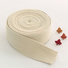 면 웨이빙 끈 25mm, 아이보리, 2개