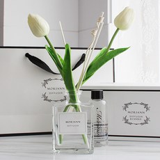 MORIANN 鬱金香擴香瓶 白色, 白茉莉和薄荷