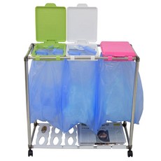 Pure Sunday 方形三層分類回收桶, 混色, 1個