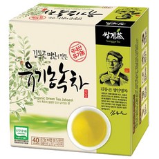 쌍계명차 김동곤 명인이 만든 국내산 유기농 녹차 작설, 1.2g, 40개입, 1개