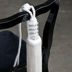 Maison Textile 水晶圓形窗簾綁帶 83cm, 象牙白, 1個