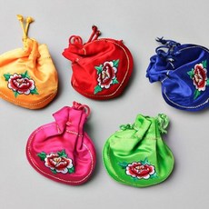 八福商會傳統工藝牡丹水金絲五穀酒袋+穀子, 混色, 1套