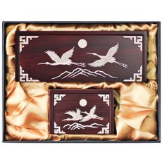 Palboksanghoe 傳統工藝 Rajeon 外國人專用自動書寫盒和名片套組 Ssanhak, 混色, 1套