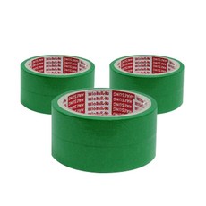 혜성 칼라 마스킹테이프 종이테이프 초록 24mm x 15M 2P, 3개