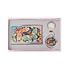 傳統工藝紀念品 名片盒+鑰匙扣, 1套