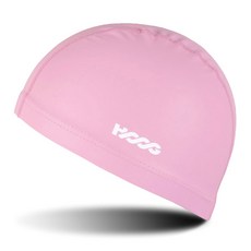 HOOG 兒童聚氨酯塗層泳帽 SUC242, 淺粉色, 1個