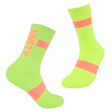 나인티플러스 다이나믹 하프 삭스 17053, 형광연두, 1개