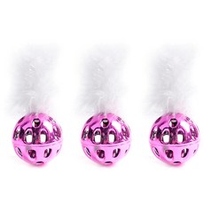 pawise 貓金屬球玩具, 隨機發貨, 3片
