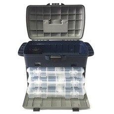 釣魚工具箱 三層, 灰色+藍色