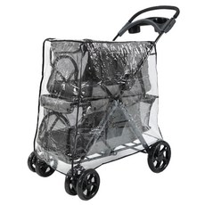 DING DONG PET 犬用雙層防雨推車, 透明, 1份