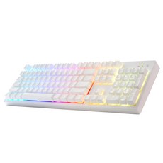 ABKO HACKER 防水高級無觸點遊戲鍵盤 RGB PBT 45g, 白色, K995P V3