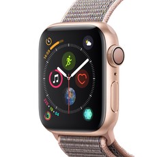 Apple 애플워치4 GPS 40mm, 골드 알루미늄 케이스 + 핑크 샌드 스포츠 루프(MU692KH/A)