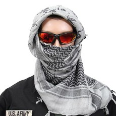 SPAVER 海盜旗骷髏標誌 shemag 圍巾, 灰色的