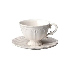 킨토 쿠론 컵&받침 세트 - 단품, 화이트, 1개