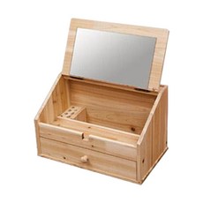 Home Furniture Misty杉木原木坐式化妝台 抽屜型 中, 天然