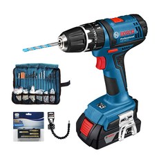 보쉬 18V 무선 해머드릴 풀세트, GSB 18-2LI 풀세트 + 두루마리 100p세트 + 플렉시블 샤브트 + 볼트 리무버 세트, 1세트