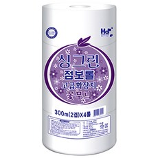 大卷豪華衛生紙花卉圖案 300m, 4捲, 1袋