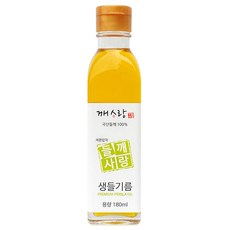 깨사랑 들깨사랑 저온압착 생들기름, 180ml, 1개
