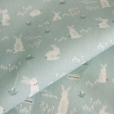 Eco chic系列小兔子印花20支棉布, 薄荷