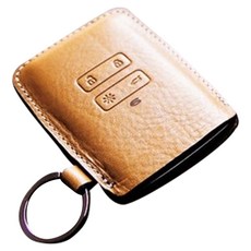 HERMANN 雷諾三星 QM6 智慧鑰匙皮革保護套 Nova, 深黃色