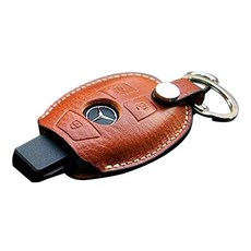 HERMANN 賓士智慧鑰匙 皮革保護套 BN15, 橡木干邑色, 賓士舊款