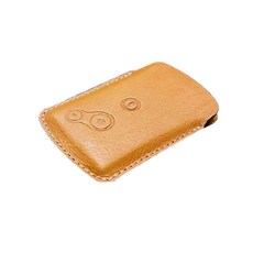 HERMANN 智能鑰匙 皮革保護套 Beetle3 雷諾三星 old QM5 SM5 SM7, 深黃色, 雷諾專用款