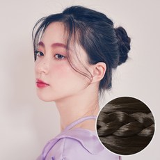 GABALNARA 丸子頭假髮髮圈, 自然深棕色, 1個