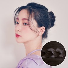 가발나라 인모 똥머리 곱창밴드가발 베이직 소, 내츄럴브라운, 1개