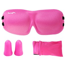 MAX 粉色舒眠眼罩+耳塞+收納袋, 1組