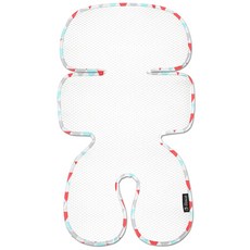 Manito 嬰兒車網狀座椅墊, 紅色薄荷綠三角形款, 1個