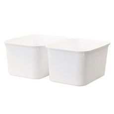 KAZT 現代風收納籃 不含蓋, 白色, 2個
