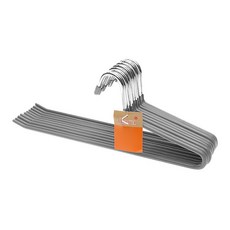 네이쳐리빙 논슬립 코팅 1단 바지걸이, 그레이, 10개