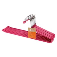 네이쳐리빙 논슬립 코팅 1단 바지걸이, 핑크, 10개