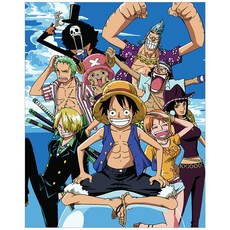 포드로잉 Podeuroing 一件路飛海賊團繪圖, 混色, 1 個