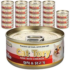 캣토리 고양이 캔, 참치 + 닭고기 혼합맛, 80g, 24개