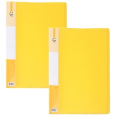 지에스나인 도리미 A4 클리어파일, 노랑, 2개