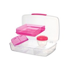 sistema Bento 午餐多哥 1.76L 藍色, 粉色的, 1個